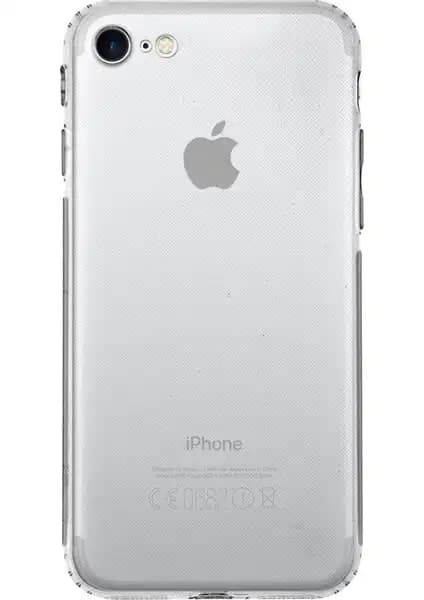 KZY Apple iPhone 7 Şeffaf Silikon Kılıf Kamera Korumalı Tıpalı Tasarım
