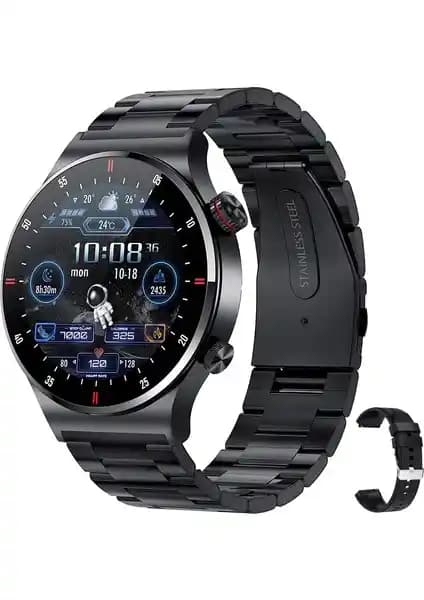 Leyan Creation Bluetooth Akıllı Saat Erkekler İçin Çok Yönlü Fonksiyonlara Sahip Modern Tasarım