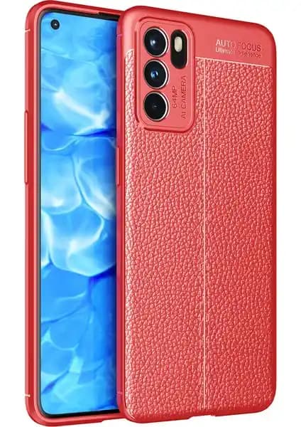 Oppo Reno 6 için şık deri desenli koruyucu silikon kılıf detaylı inceleme
