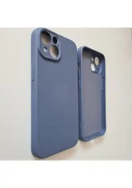 Pirok Store iPhone 13 Kamera Korumalı Kadife İç Dokulu Esnek Silikon Kılıfı