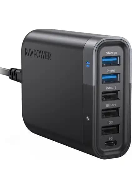 RAVPower RP-UM002 60W Çok Fonksiyonlu USB C Şarj ve Dosya Yönetim Cihazı
