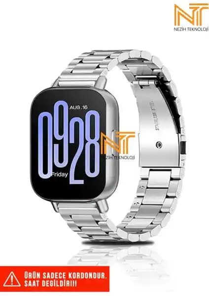 Redmi Watch 5 Active ve Redmi 5 Lite Uyumlu Paslanmaz Çelik Metal Kordon