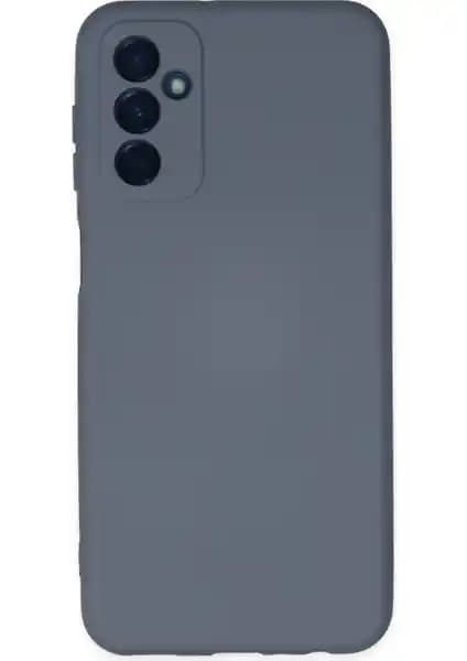 Samsung Galaxy A04s İçin Uyumlu Kadife Kamera Korumalı Silikon Kılıf Petrol Mavisi