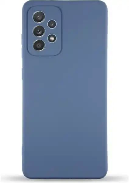 Samsung Galaxy A32 için Şık ve Koruyucu Kadife İçli Silikon Kılıf Petrol Mavisi