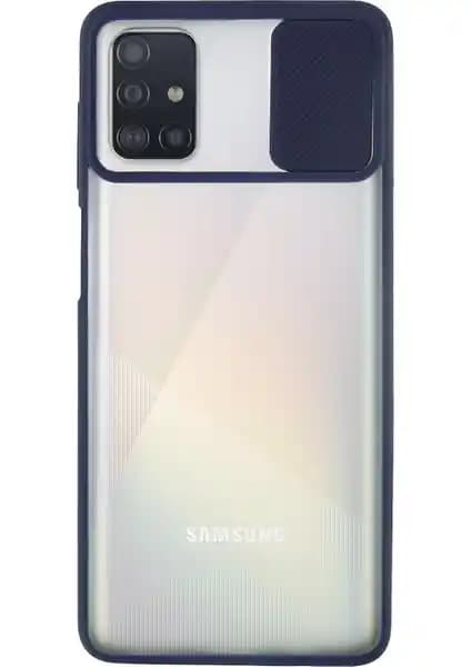 Samsung Galaxy A51 için dayanıklı ve şık açılır kapanır kamera koruyucu silikon kılıf