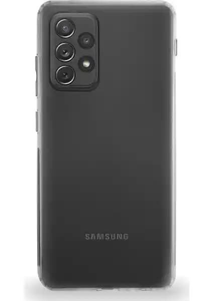 Samsung Galaxy A52 için dayanıklı ve şeffaf tıpalı kamera korumalı kılıf