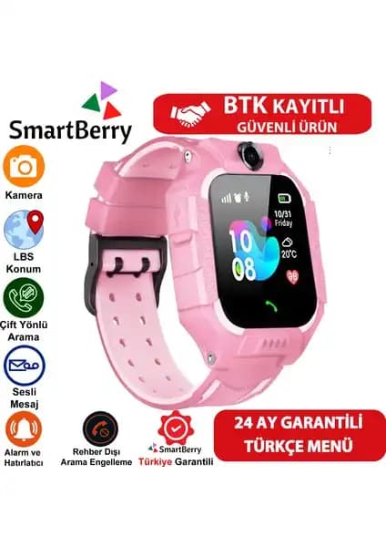 SmartBerry Z2 LBS Konumlu Akıllı Çocuk Takip Saati Güvenlik ve Teknoloji Birleşimi