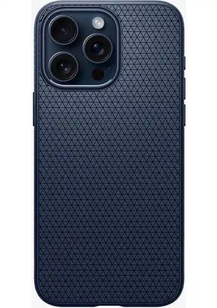 Spigen Liquid Air Navy Blue iPhone 15 Pro Max Kılıfı Modern Tasarım ve Güçlü Koruma Sağlar