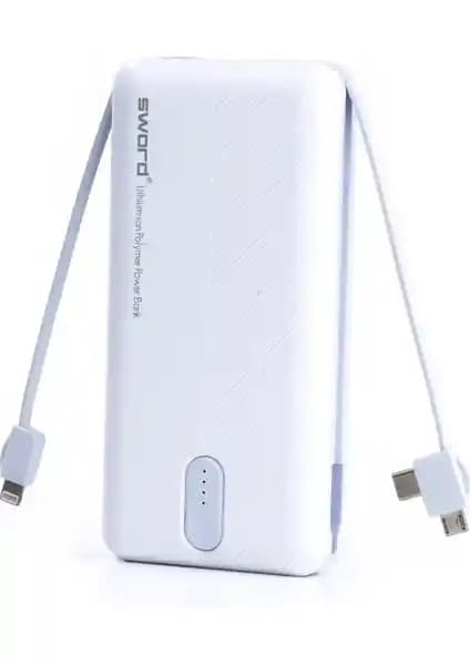 Sword 20000 mAh Kendinden Kablolu Powerbank: Yüksek Kapasiteli Taşınabilir Şarj Çözümü