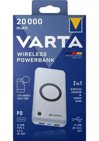 Varta Kablosuz Power Bank 20.000 mAh ile Pratik ve Güçlü Mobil Şarj Çözümü