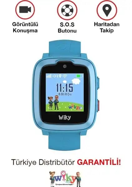 Wiky Watch 4 Plus Mavi Çocuk Akıllı Saati Güvenlik ve Teknolojiyi Birleştiriyor