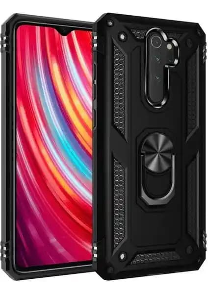 Xiaomi Redmi Note 8 Pro için dayanıklı ve şık Aqua Aksesuar metal yüzüklü kılıf