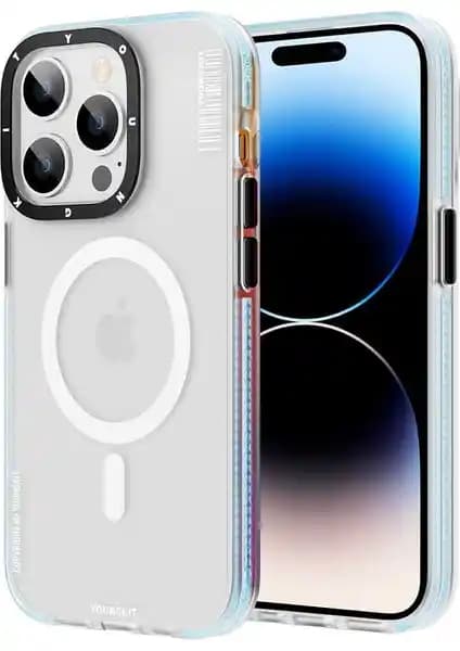 YoungKit iPhone 14 Pro Kılıfı MagSafe Şarj Özellikli ve Şeffaf Tasarım 80 Karakter