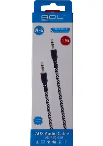 Acl Aux Ses Kablosu 1 Metre Uzunlukta Yüksek Performanslı Ses Bağlantısı