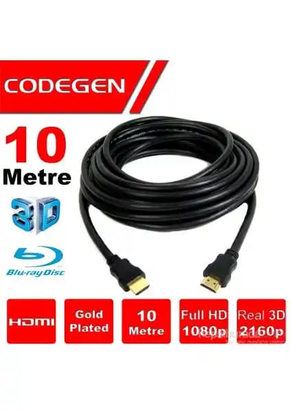 Codegen 10 Metre HDMI V 1.4B Kablo: Yüksek Kalite ve Güvenilirlik İçin Uygun Çözüm