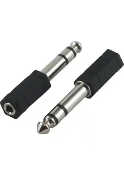 Digielektro Jak Dönüştürücü 3.5mm Giriş ve 6.3mm Çıkış ile Çok Yönlü Ses Bağlantı Çözümü