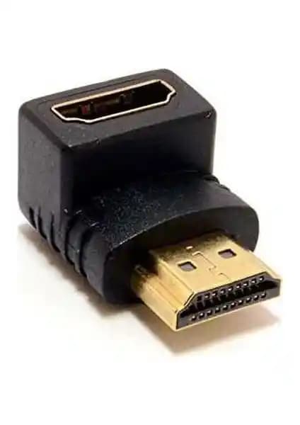 Hq Speed HDMI 90 Derece Erkek Dişi Adaptör Gold: Yüksek Performanslı Bağlantı Çözümü