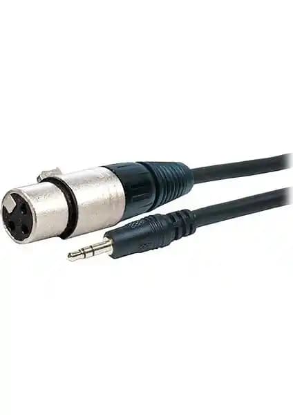 Mykablo Stereo 3.5 mm to XLR Dişi Mikrofon Kablosu 3 Metre Profesyonel Ses Bağlantısı