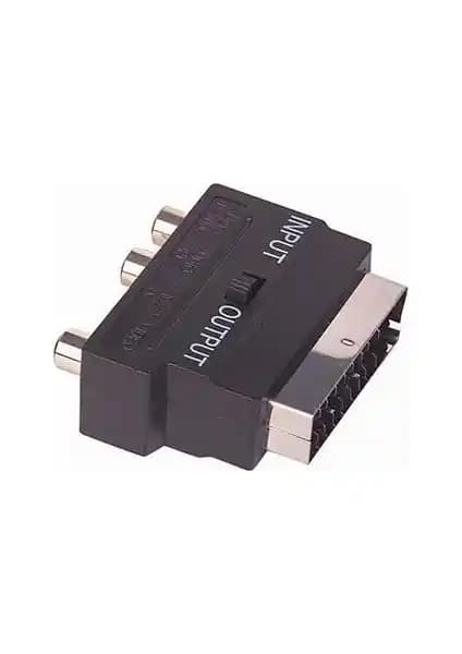 Powermaster Scart Adaptör Switchli İn-Out: Eski ve Yeni Cihazlar İçin Çok Yönlü Bağlantı Çözümü