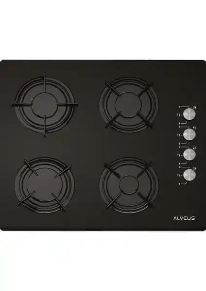 Alveus Gls 640 Siyah Ankastre Cam Ocak: Modern ve Fonksiyonel Gazlı Mutfak Çözümü