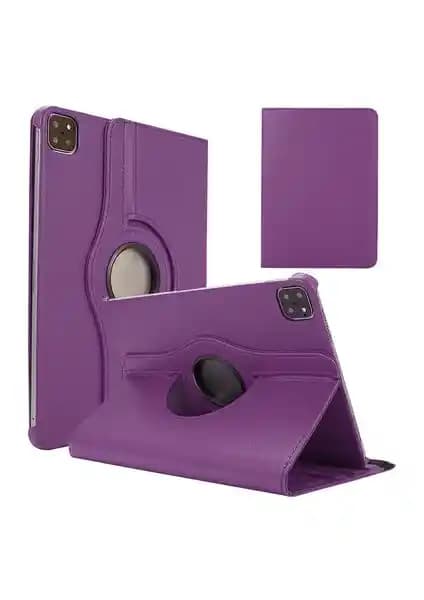 Apple iPad Pro 12.9 2022 M2 Uyumlu Dönebilen Standlı Sentetik Deri Kılıf