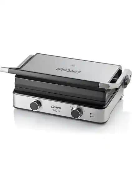 Arzum AR2056 Tostçu XL: Geniş Alanlı Paslanmaz Çelik Izgara ve Tost Makinesi