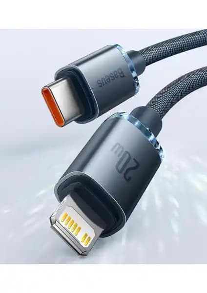 Baseus 2 Metre 20W Hızlı Şarj ve Data Kablosu iPhone 14 Serisi İçin Uyumludur