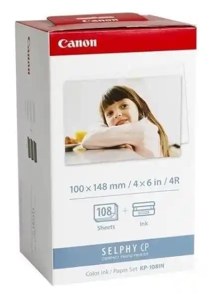 Canon CP-108 Selphy CP Serisi İçin 10x15 Parlak Fotoğraf Kağıdı ve Kartuş Seti