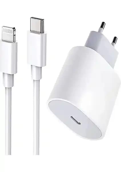 GLOBTEL iPhone Uyumlu 20W Hızlı Şarj Adaptörü ve Lightning Kablo Seti