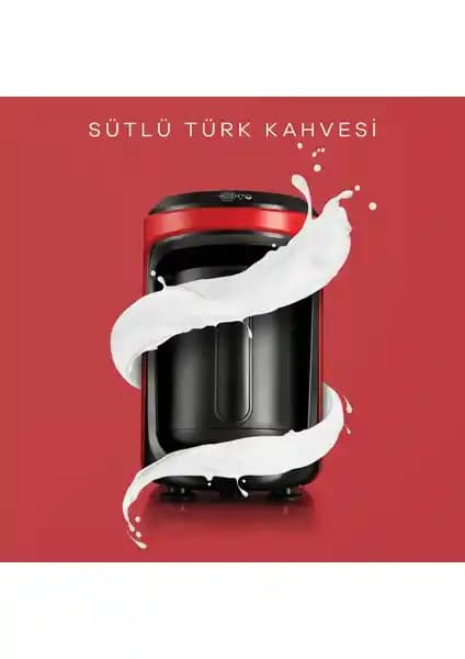 Karaca Hatır Hüps Sütlü Türk Kahve Makinesi Kırmızı ile Geleneksel Kahve Keyfi