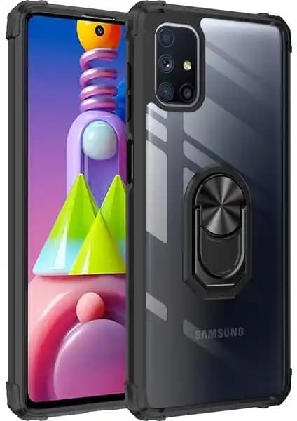 KNY Samsung Galaxy M51 Kılıf: Canlı Renkli Silikon, Manyetik Yüzüklü Koruma