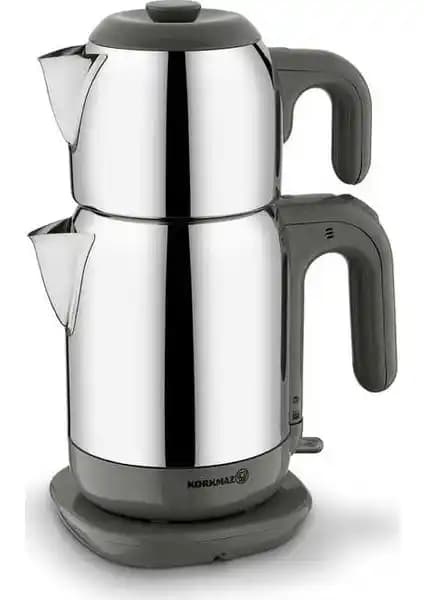 Korkmaz Demtez SatinGri Elektrikli Çaydanlık 1.6 lt: Dayanıklı ve Fonksiyonel Tasarım
