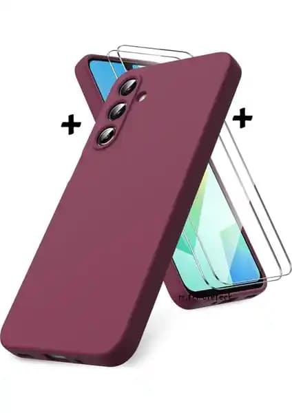 M.TK Moveteck Samsung Galaxy A17 Kamera Korumalı Yumuşak Mat Silikon Kılıf ve 9H Ekran Koruyucu Seti
