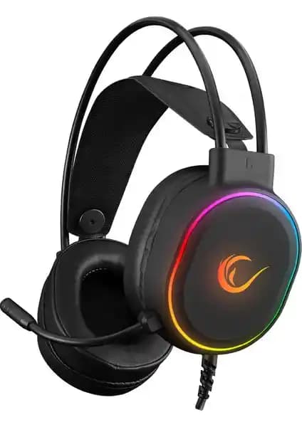 Rampage ROGUE Siyah USB 7.1 Surround RGB Ledli Esnek Mikrofonlu Oyuncu Kulaklığı