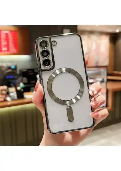 Samsung Galaxy S21 FE için Kamera Lens Korumalı, Magsafe Uyumlu Şeffaf Silikon Kılıf