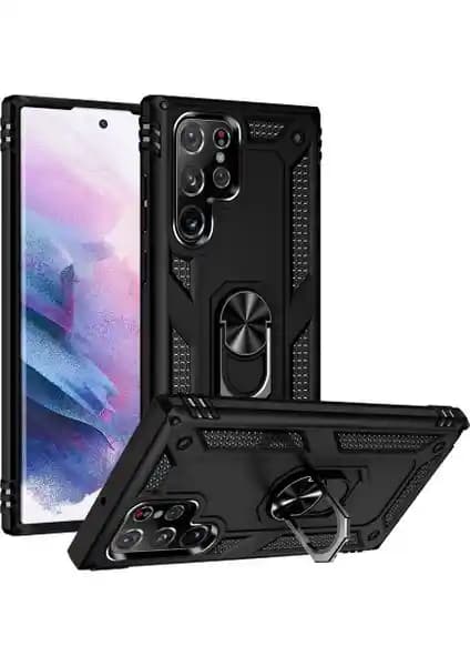 Samsung Galaxy S22 Ultra için Kip GSM Vega Tank Sert Yüzüklü Zırh Koruma Kılıfı