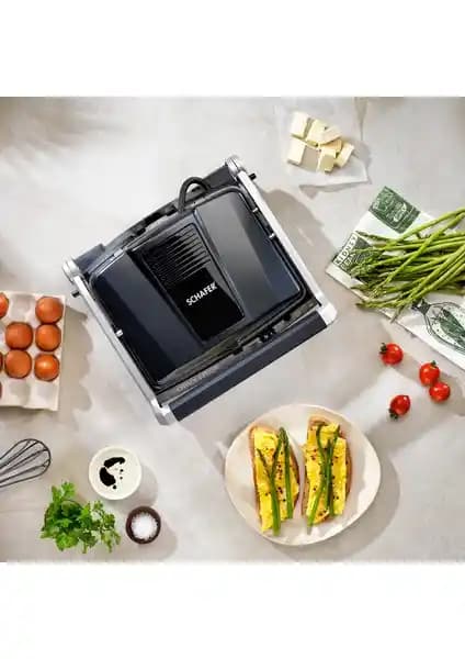 Schafer Grill Haus Siyah Tost Makinesi 2000W - Çok Fonksiyonlu ve Kolay Temizlenebilir