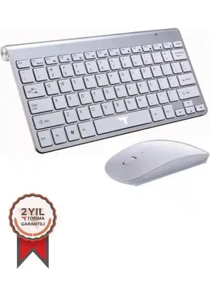Torima TMK-05 Akıllı Kablosuz Klavye Mouse Seti Beyaz - Fonksiyonel ve Ergonomik Tasarım