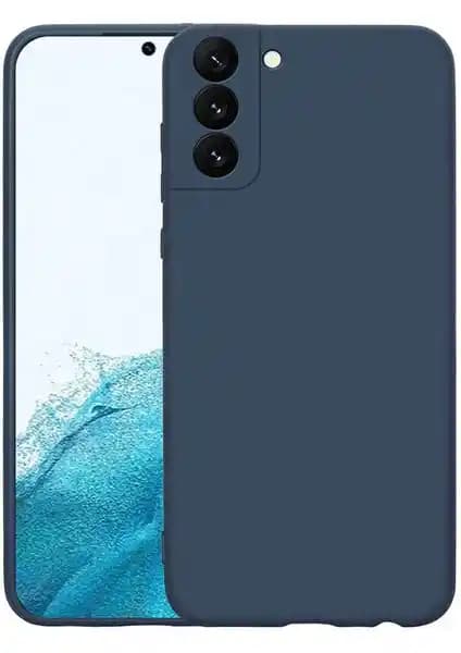 Zore Galaxy S22 Kılıf Mara Lansman Kapak Lacivert Kadife İç Yüzeyli İnce TPU