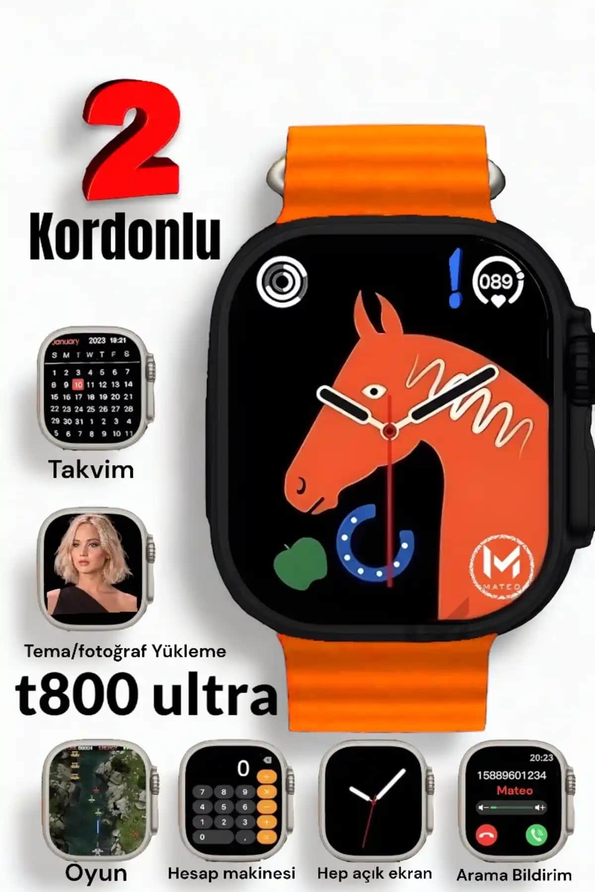 Mateo Akıllı Saatleri Karşılaştırması: Watch 8 T800 ve T900 Ultra Özellikleri
