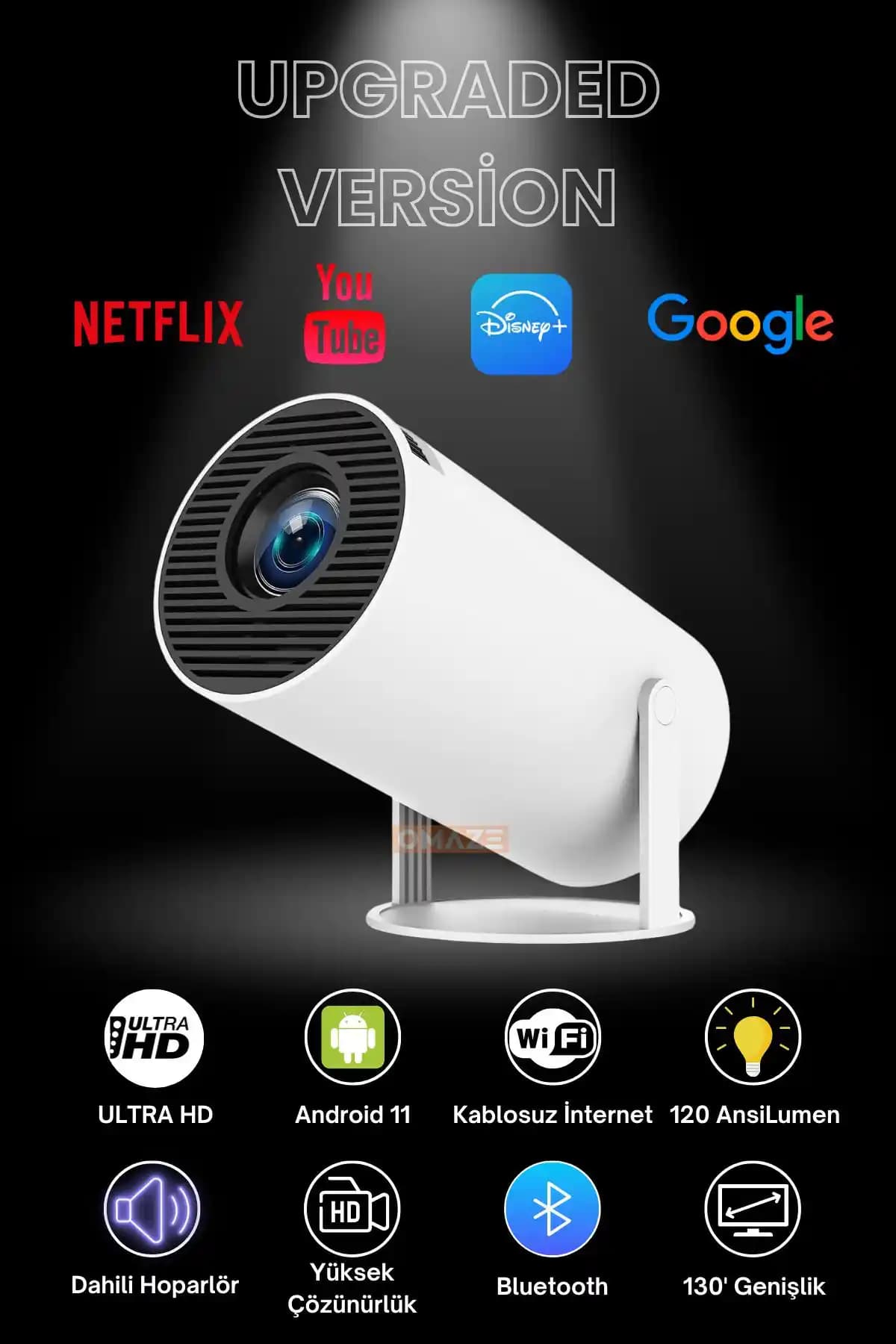 Omaze Taşınabilir Android Sinema Projeksiyonu ile Vankyo Leisure 495W Karşılaştırması