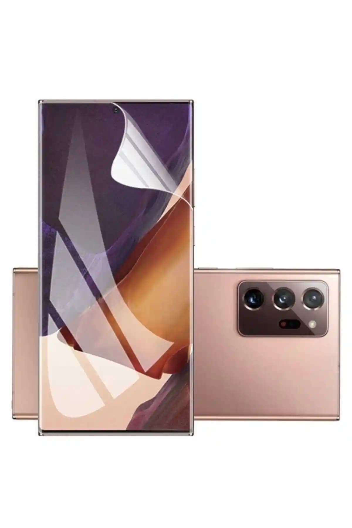 Fibaks Galaxy Note 20 Ultra Uyumlu Tam Kaplayan Kırılmaz Esnek Süper Pet Ekran Koruyucu