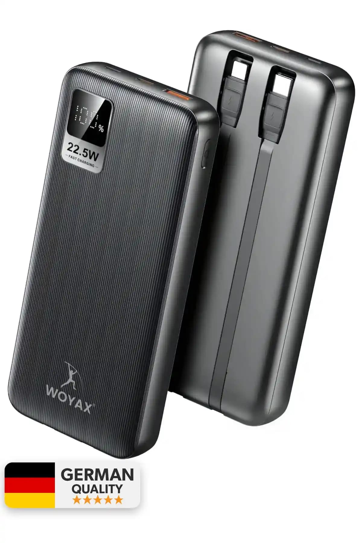 Woyax Dahili Type-C iPhone Kablolu Powerbank: Yüksek Kapasiteli Hızlı Şarj Çözümü