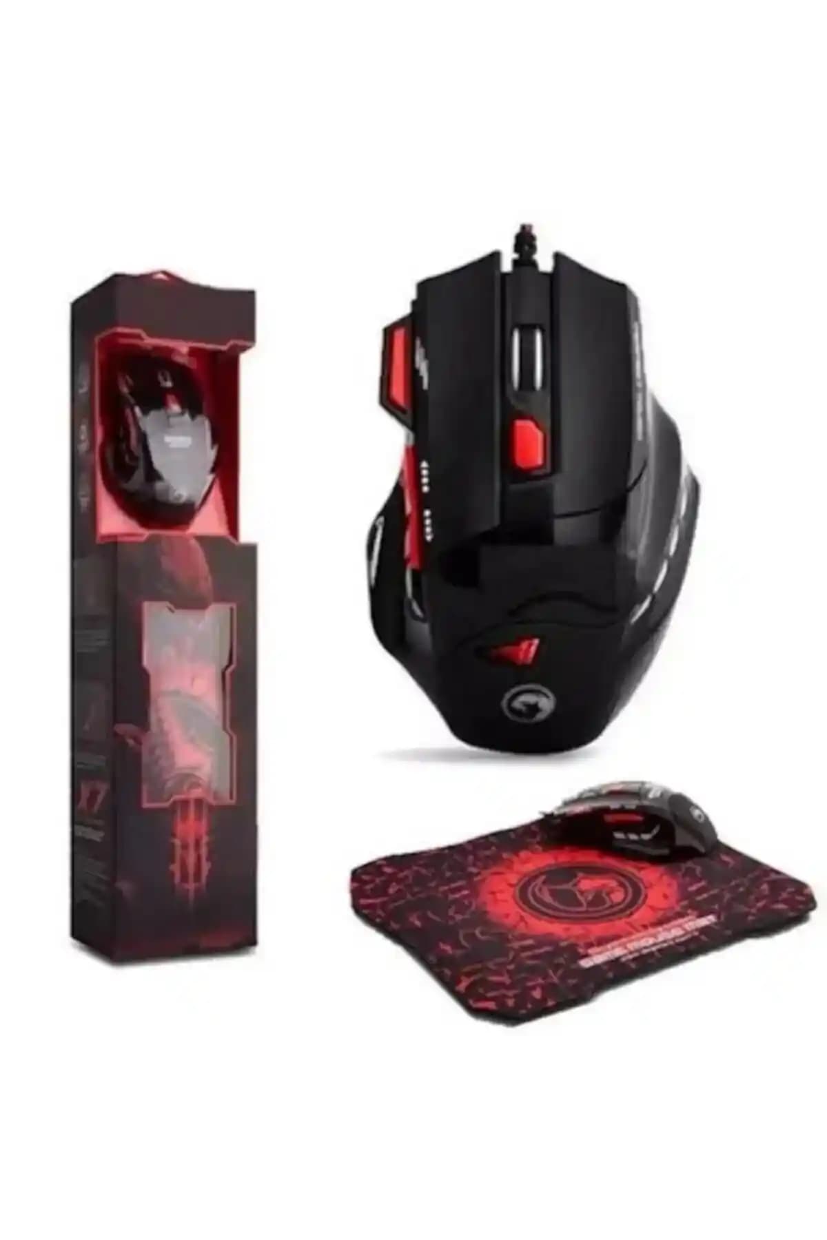 XİRA Profesyonel Işıklı Gamer Mouse ve Mousepad Seti Yüksek Performans ve Estetik İçin