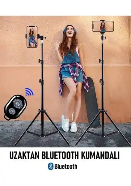 Asfal Bluetooth Kumandalı 210 cm Tripod: Çok Yönlü ve Taşınabilir Fotoğraf Çözümü
