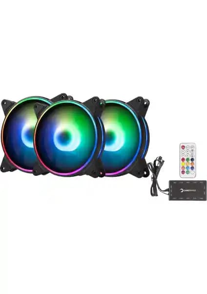 Gamepower Air Turbine ARGB/RGB 3'lü 120 mm Fan Seti ile Sisteminizde Güç ve Estetik Birlikte