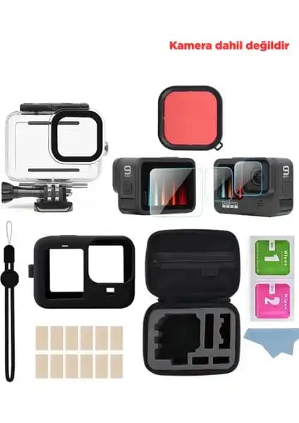GoPro Hero 9-12 için Başlangıç Aksesuar Seti Dayanıklı ve Çok Yönlü Kullanım İmkanı