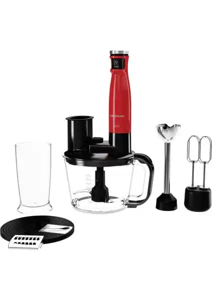 Grundig RHB 4050 K Kırmızı Rendeli Blender Seti: Güçlü ve Estetik Mutfak Aleti