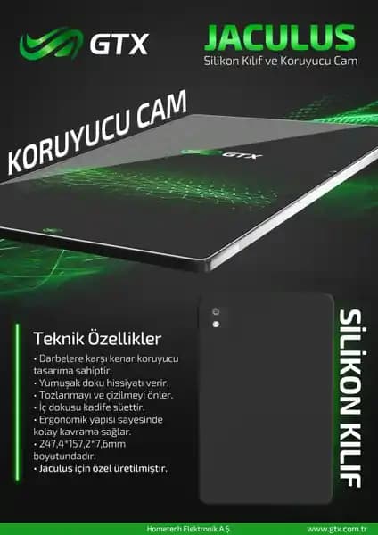 GTX Jaculus 10.4 inç Tablet Kılıfı ve Ekran Koruyucu Seti Güvenlik ve Estetik İçin Uygun