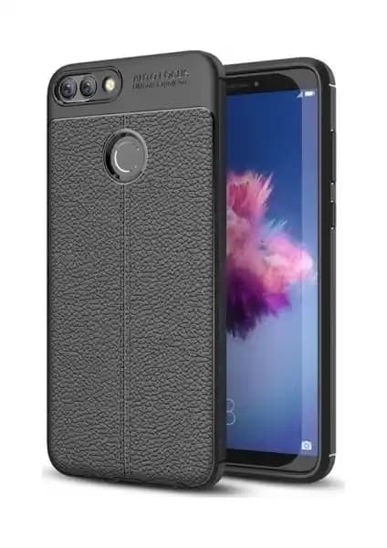 Huawei P Smart 2018 için Deri Görünümlü Silikon Kılıf Şıklık ve Koruma Sunar